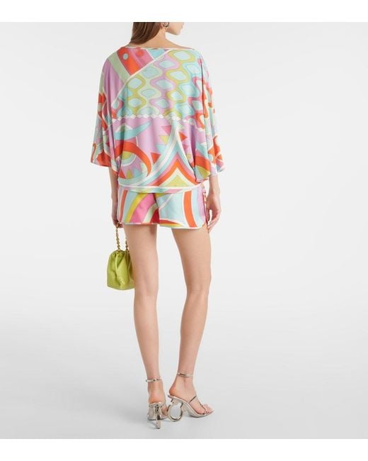 Poncho Vivara Emilio Pucci de color Pink