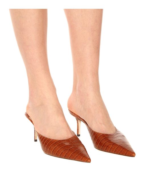 jimmy choo croc embossed flats