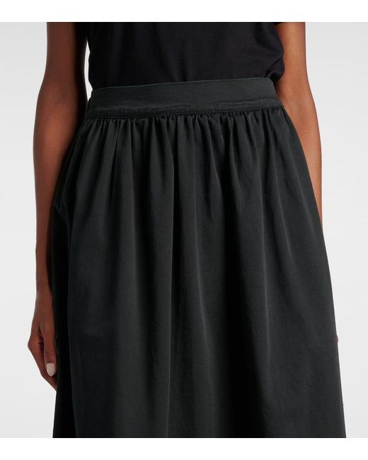 Jupe Midi Sophia En Coton Melange Velvet en coloris Black
