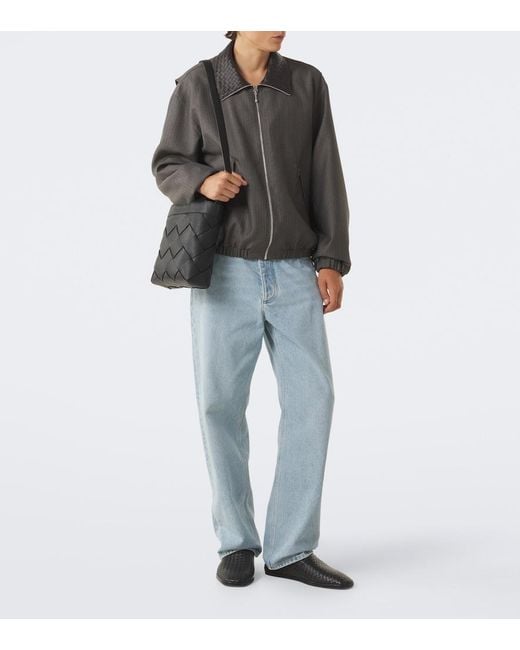 Bottega Veneta Black Diago Small Intreccio Tote Bag for men
