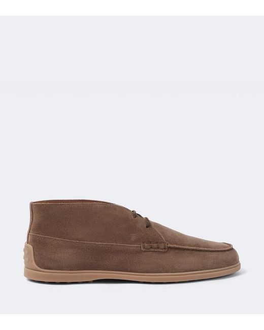 Tod's Brown Suede Desert Boots for men