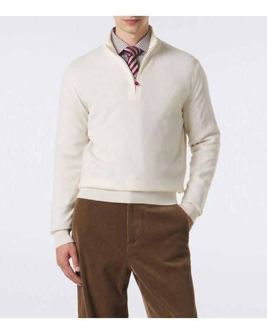 Pull En Cachemire Kiton pour homme en coloris White