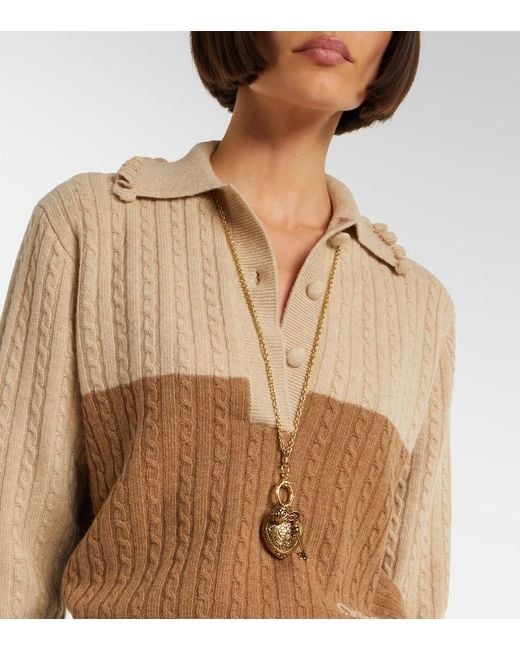 Chloé Metallic Chateau Treasures Pendant Necklace