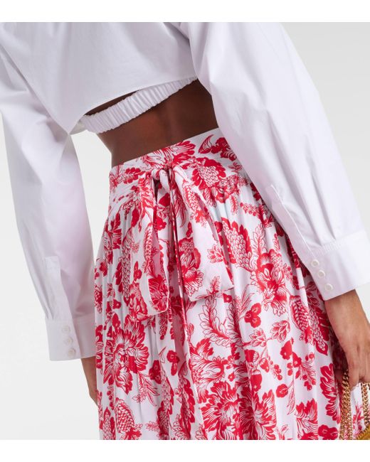 Melissa Odabash Red Elsa Printed Maxi Skirt