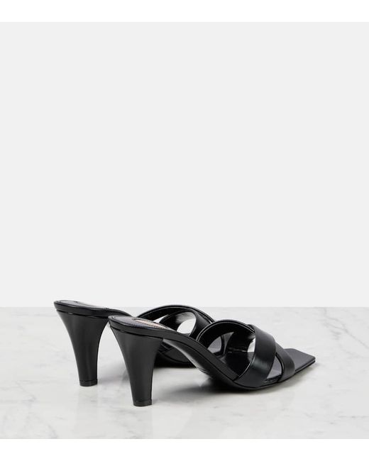Saint Laurent Black Pantoletten Jill 75 Aus Leder