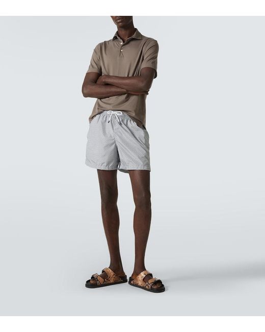 Fedeli Brown Zero Cotton Jersey Polo Shirt for men