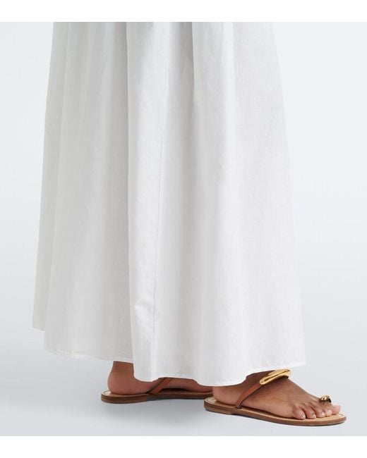 Montce White Millie Cotton Poplin Maxi Skirt