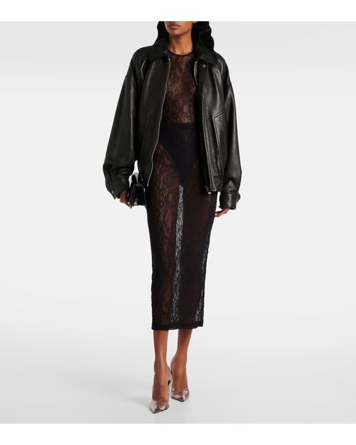 Wardrobe NYC Black Midirock Aus Spitze