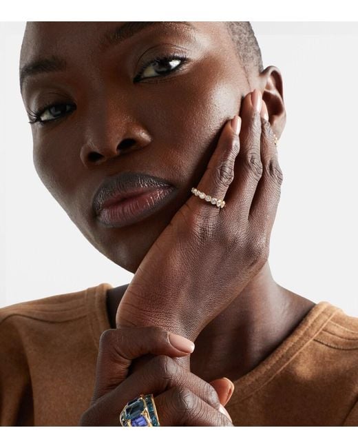 Sophie Bille Brahe Natural Ensemble Croissant 18Kt Ring With Diamonds
