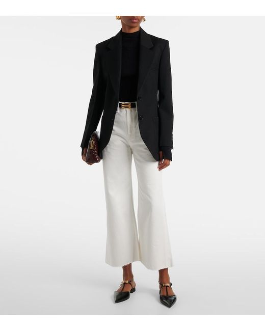 Victoria Beckham White Straight Jeans