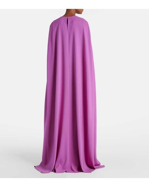 Robe Longue En Soie Melangee Oscar de la Renta en coloris Purple