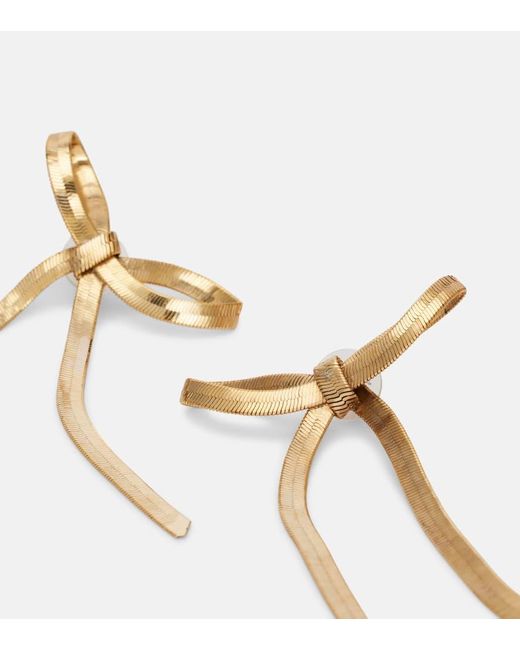 Orecchini Pendenti Gretta Bagnati di Jennifer Behr in White