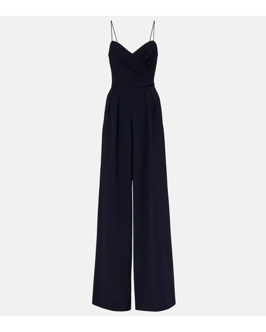 Max Mara Blue Elegante Periodi Cady Jumpsuit