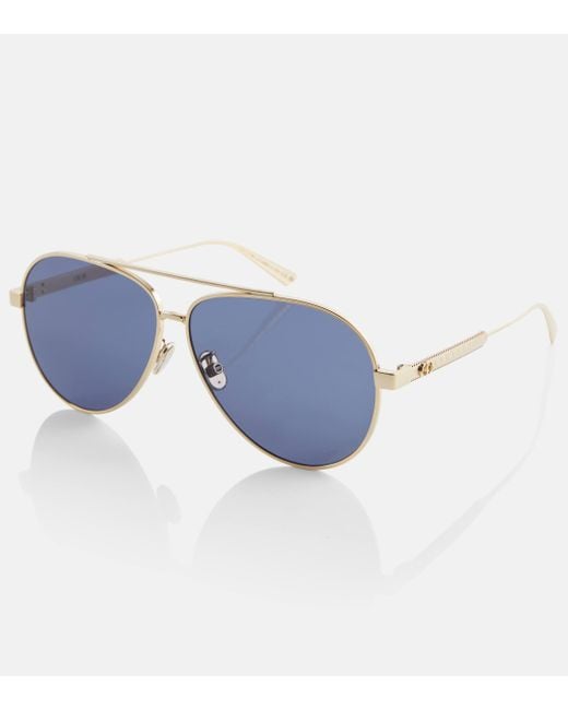 Dior Blue Diorcannage A1u Aviator Sunglasses