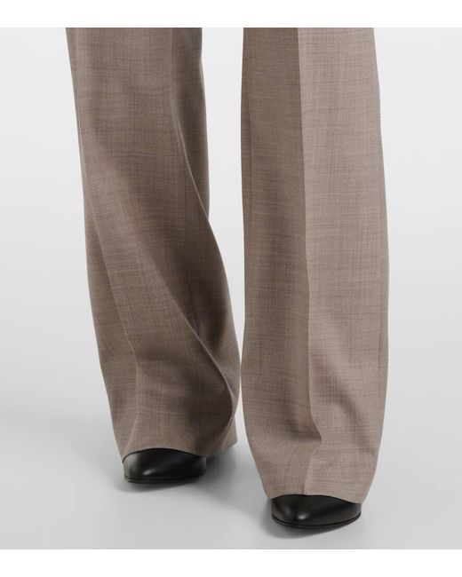 Pantalon Droit Diane En Laine The Row en coloris Gray