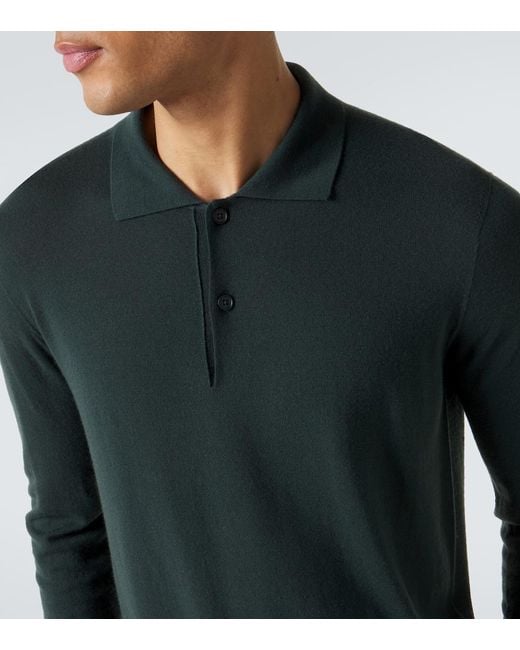 The Row Green Selio Cashmere Polo Sweater for men