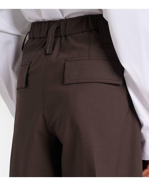 Brunello Cucinelli Brown Bermuda-Shorts Monili Aus Einem Wollgemisch