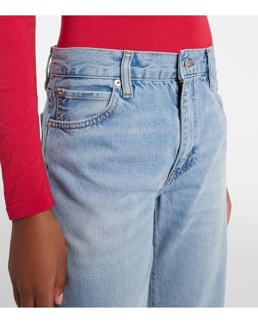 FRAME Blue The Off Duty Hang Straight Jeans