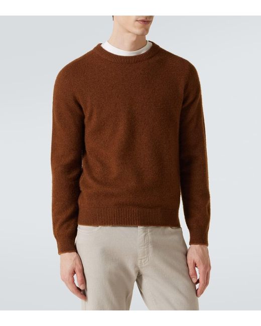 Pull En Soie Et Laine Melangees Brioni pour homme en coloris Brown