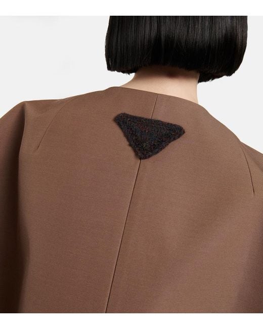 Prada Brown Asymmetric Coat