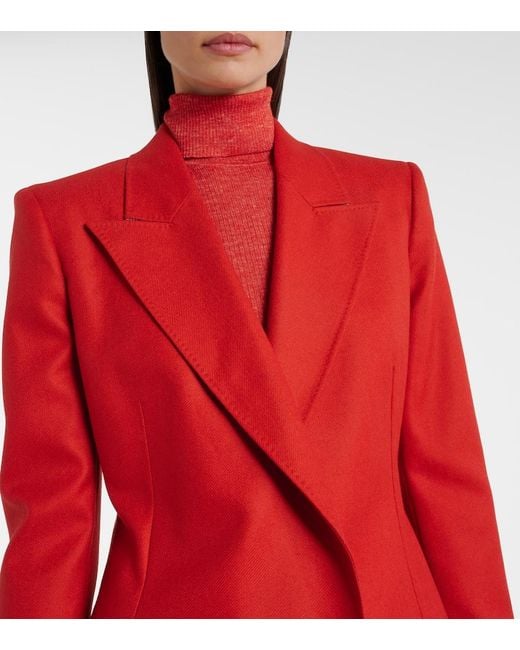 Gabriela Hearst Red Mairi Wool And Cashmere Jacket