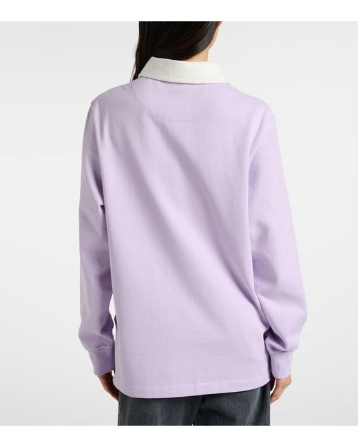 J.W. Anderson White Printed Cotton Polo Sweater