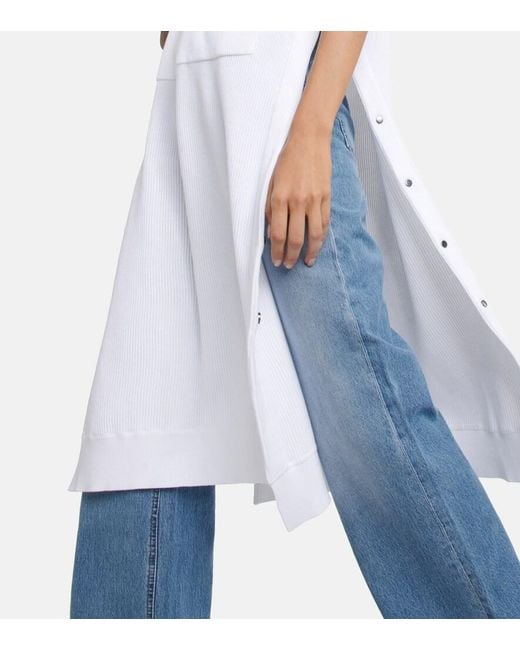 Brunello Cucinelli White Ivory Midi Dress Cotton, Brass, Ecobrass