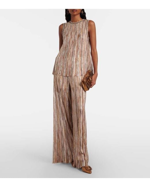 Manolo Blahnik Brown Maysale 50 Metallic Leather Mules