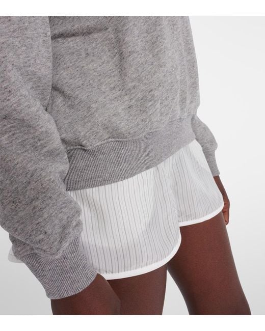 Polo Ralph Lauren Gray Cotton-Blend Polo Sweatshirt