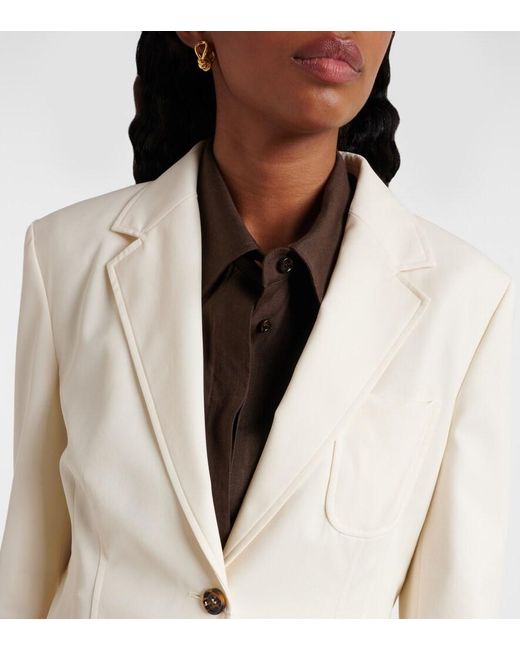 Blazer De Algodon Max Mara de color Natural