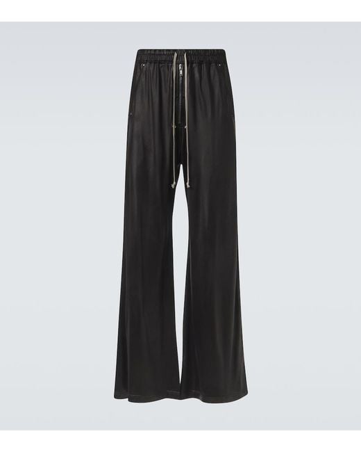 Rick Owens Black Bela Wide-Leg Pants for men