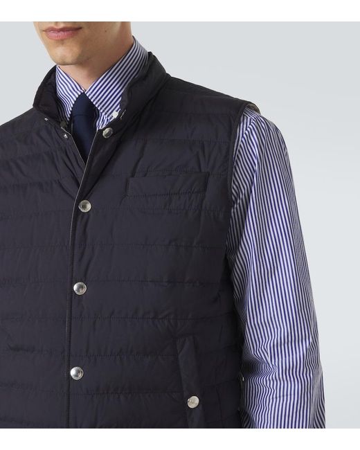 Brunello Cucinelli Blue Padded Vest for men