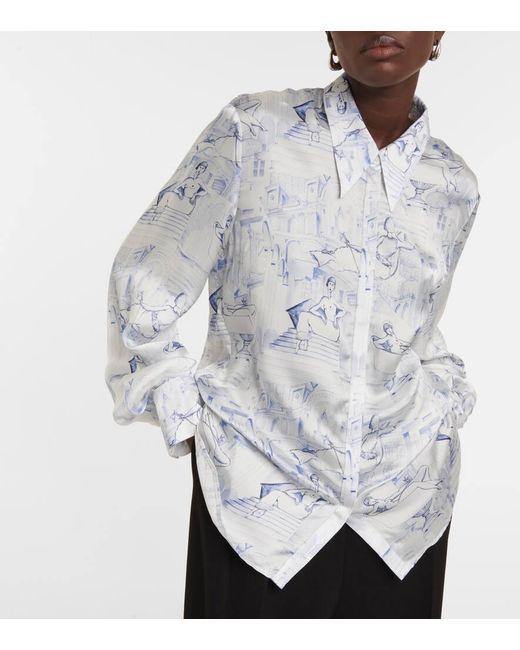 Khaite White Minta Printed Shirt