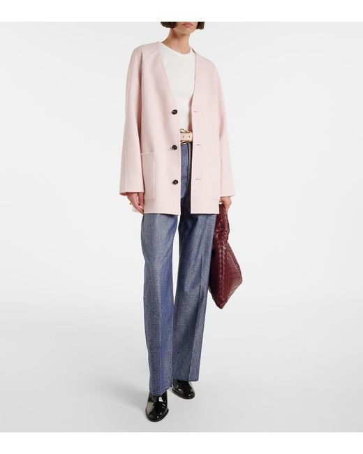 Bottega Veneta Pink Wool Coat