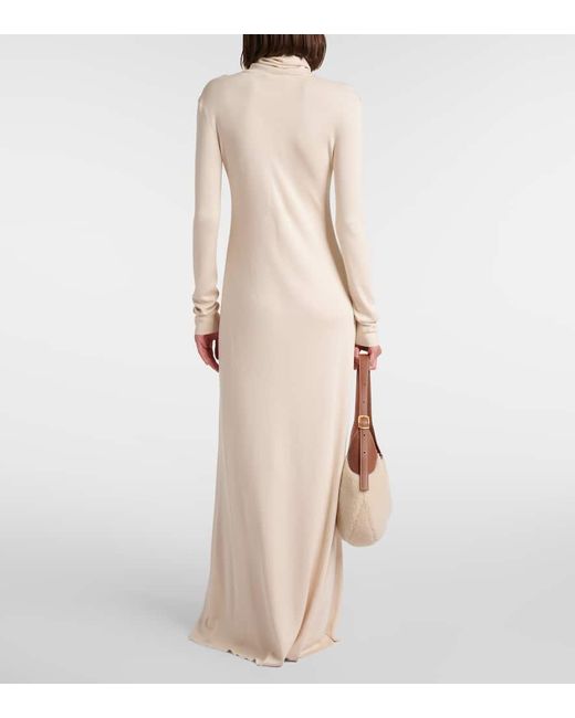 Loro Piana Natural Maxikleid Lyskamm Aus Seide