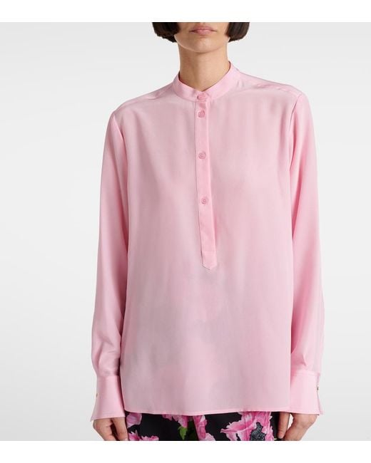 Stella McCartney Pink Iconic Silk Shirt