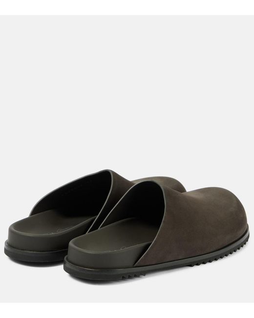 Rick Owens Brown Granola Leather Slides