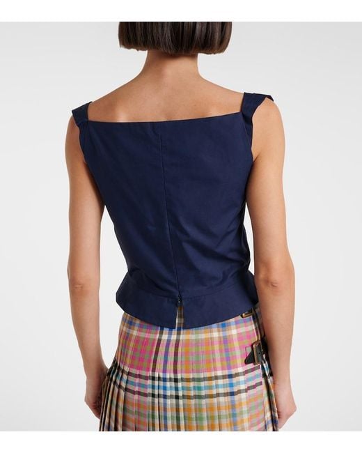 Vivienne Westwood Blue Sunday Cotton Bustier Top