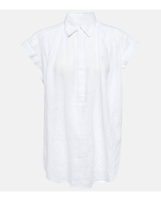 Polo Ralph Lauren White Linen Polo Shirt