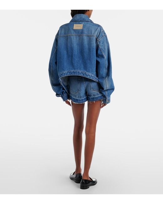 Givenchy Blue Mid-Rise Denim Shorts