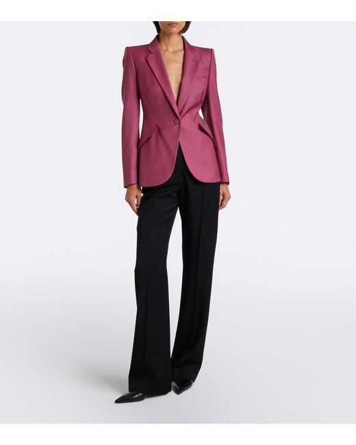 McQueen Purple Wool Blazer