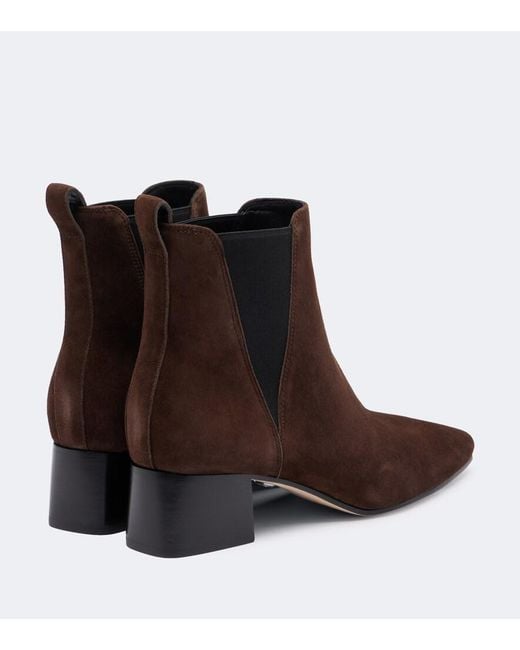 Veronica Beard Brown Astra Suede Chelsea Boots