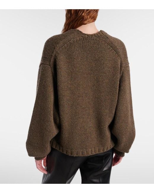 Khaite Green Axel Oversized Cashmere Cardigan