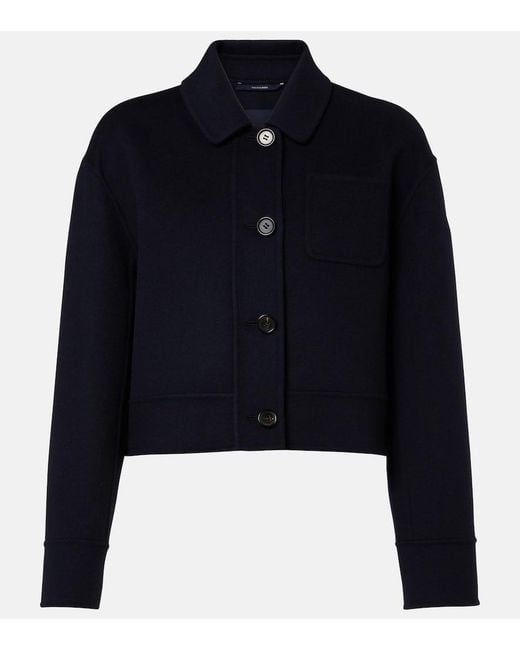 Max Mara Blue Virgin Wool Jacket