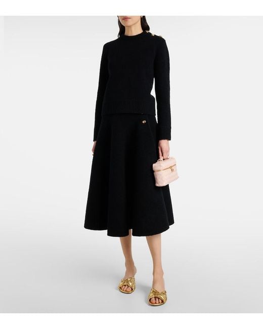 Bottega Veneta Black Midi Skirts
