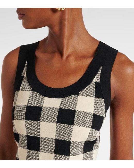 Posse Black Pippa Checked Tank Top