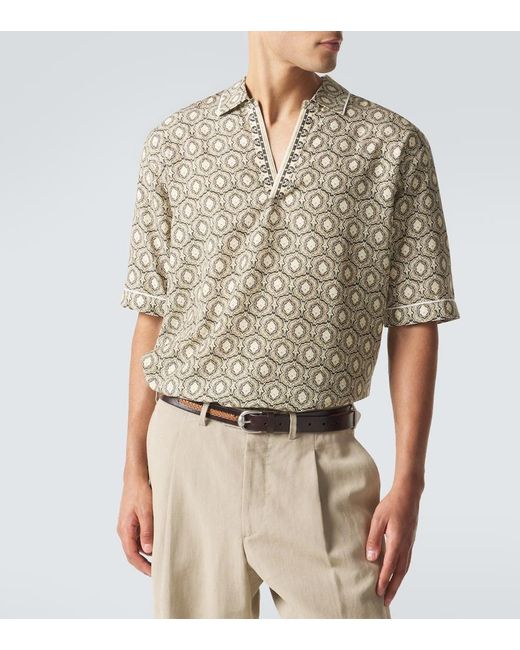 Orlebar Brown Natural Ridley Printed Shirt for men