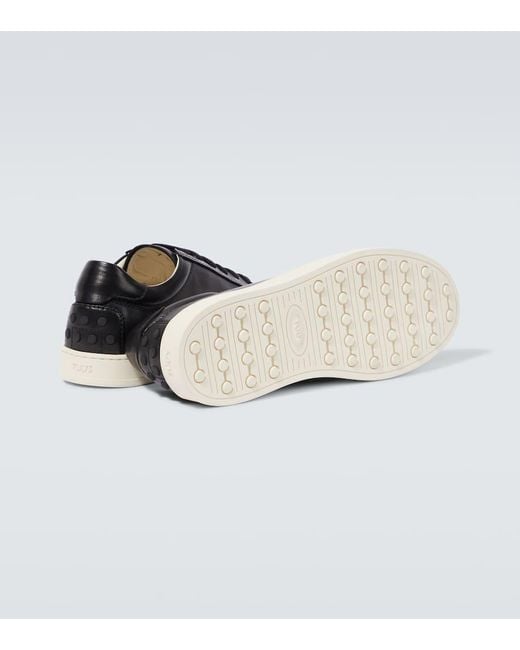 Tod's Black Leather Low-top Sneakers for men