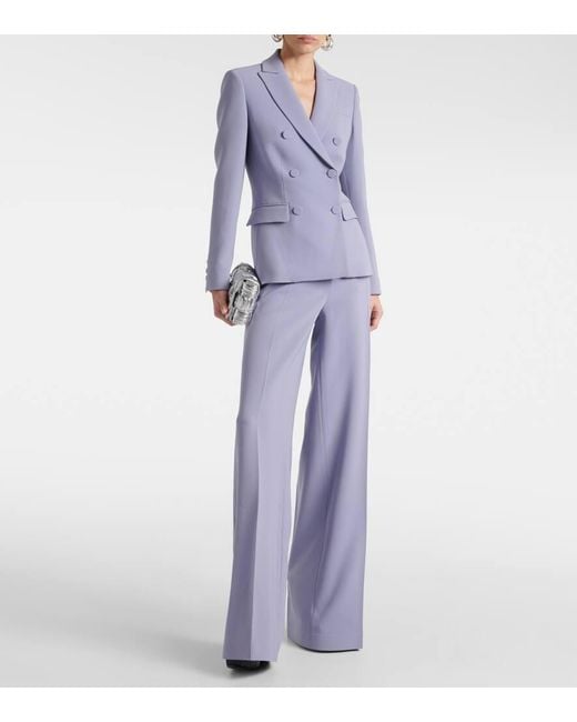 Altuzarra Blue Weite High-Rise-Hose Laski