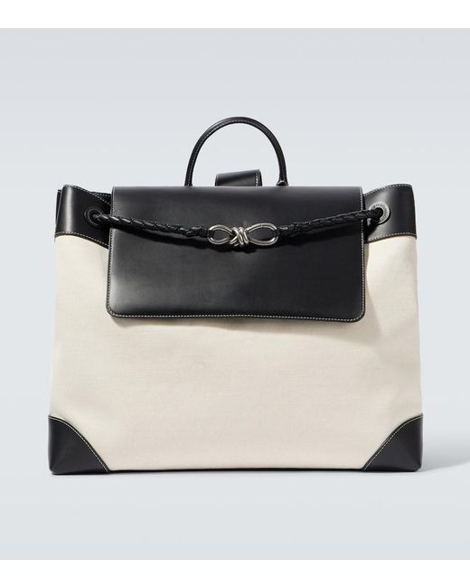 Bottega Veneta Rucksack Andiamo Large Aus Canvas Und Leder in Black für Herren